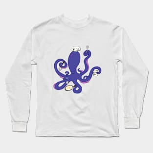 Сute octopus chef Long Sleeve T-Shirt